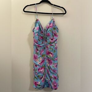 Zara Blue Floral Mini Dress